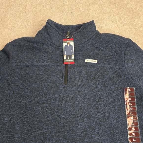 Eddie Bauer Other - Eddie Bauer Mens XL 1/4 Zip Sweater Fleece Pullover Blue Marl NWT